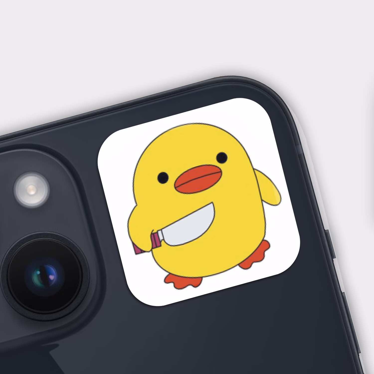 3D стикер "Цыпленок с ножом"