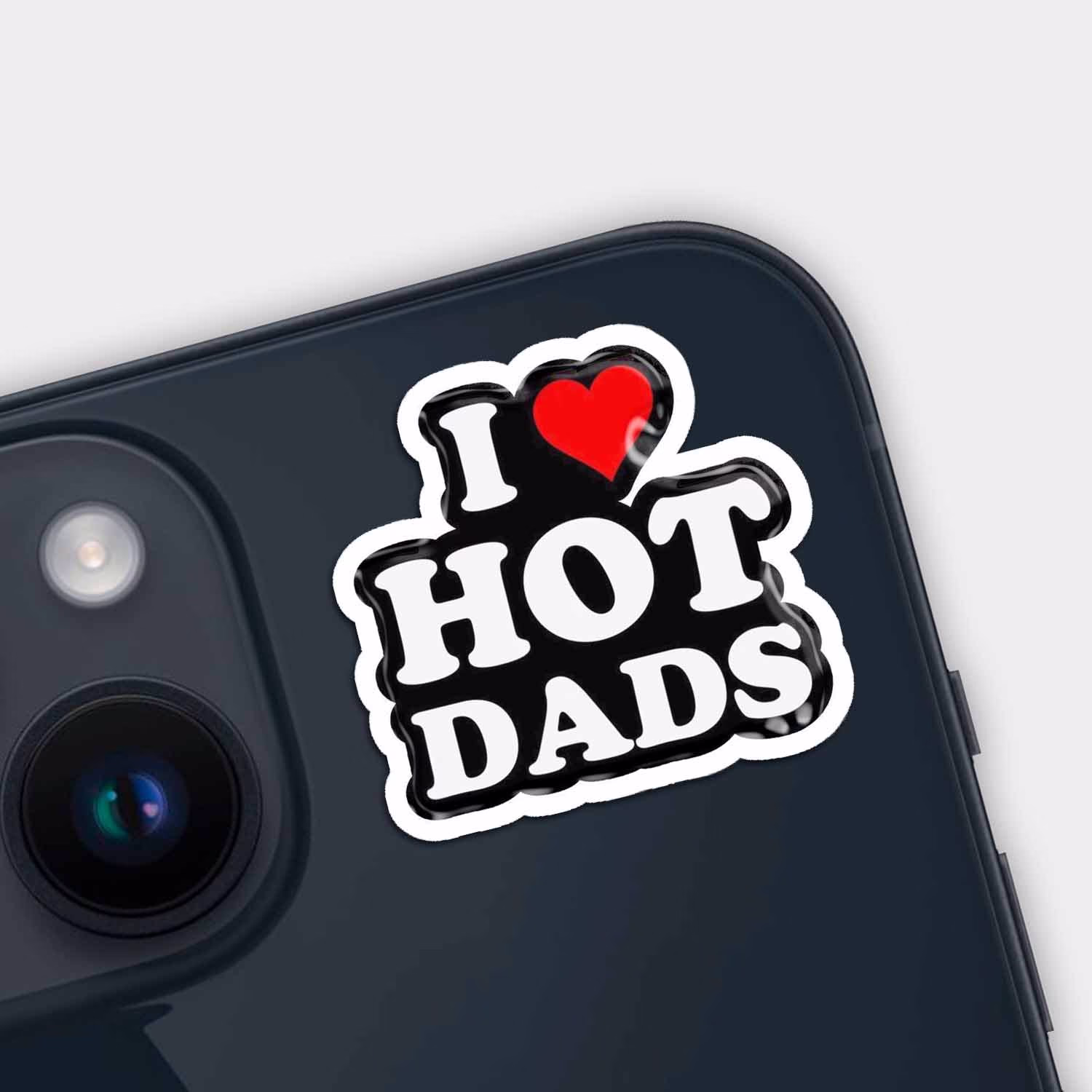 3D стикер "I love hot dads"