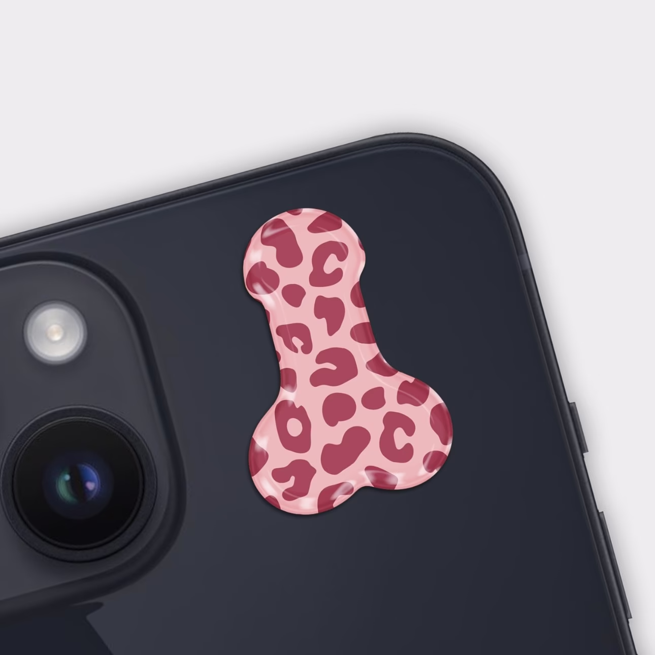 3D стикер "Розовая леопардовая писка"