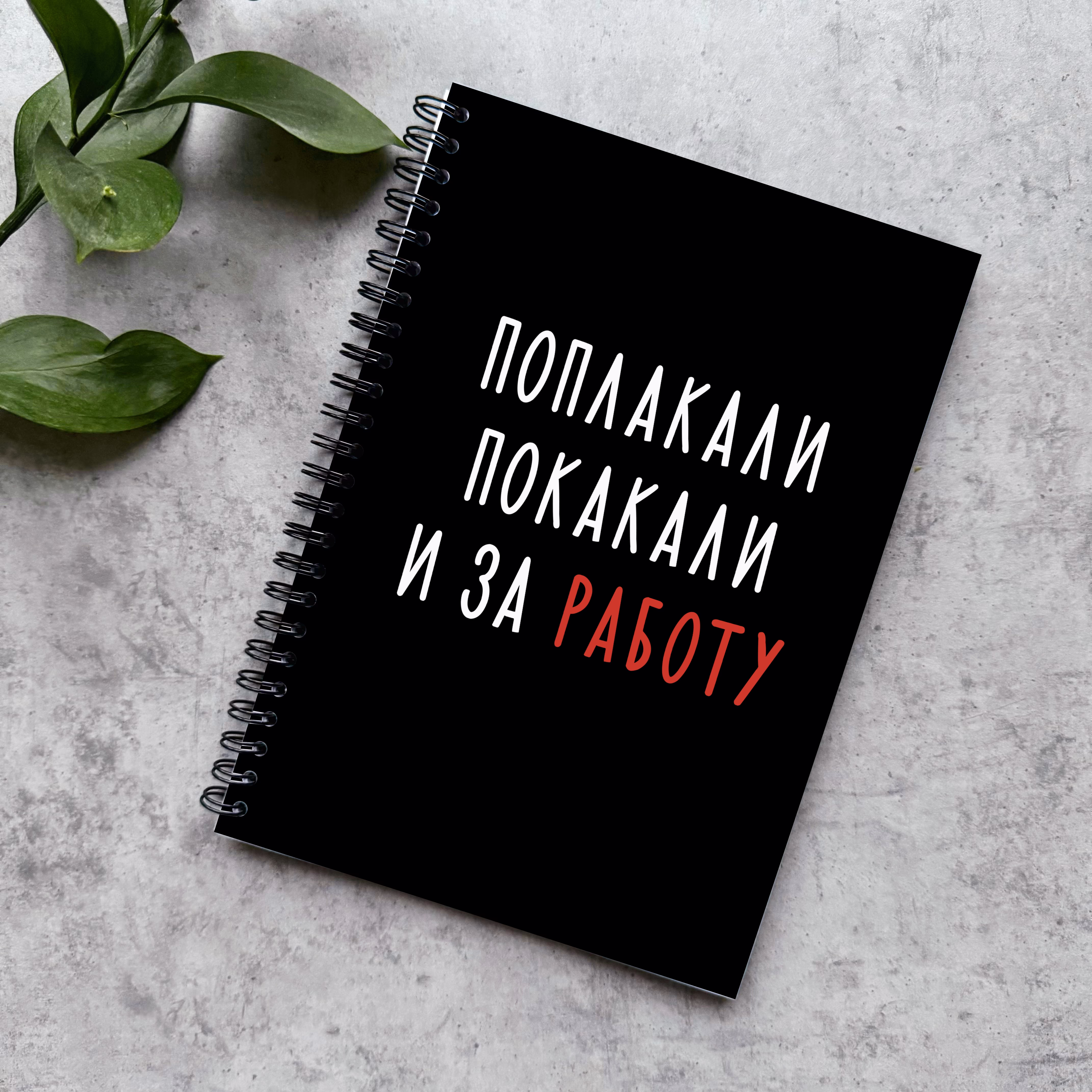 Блокнот в точку "Поплакали покакали и за работу"