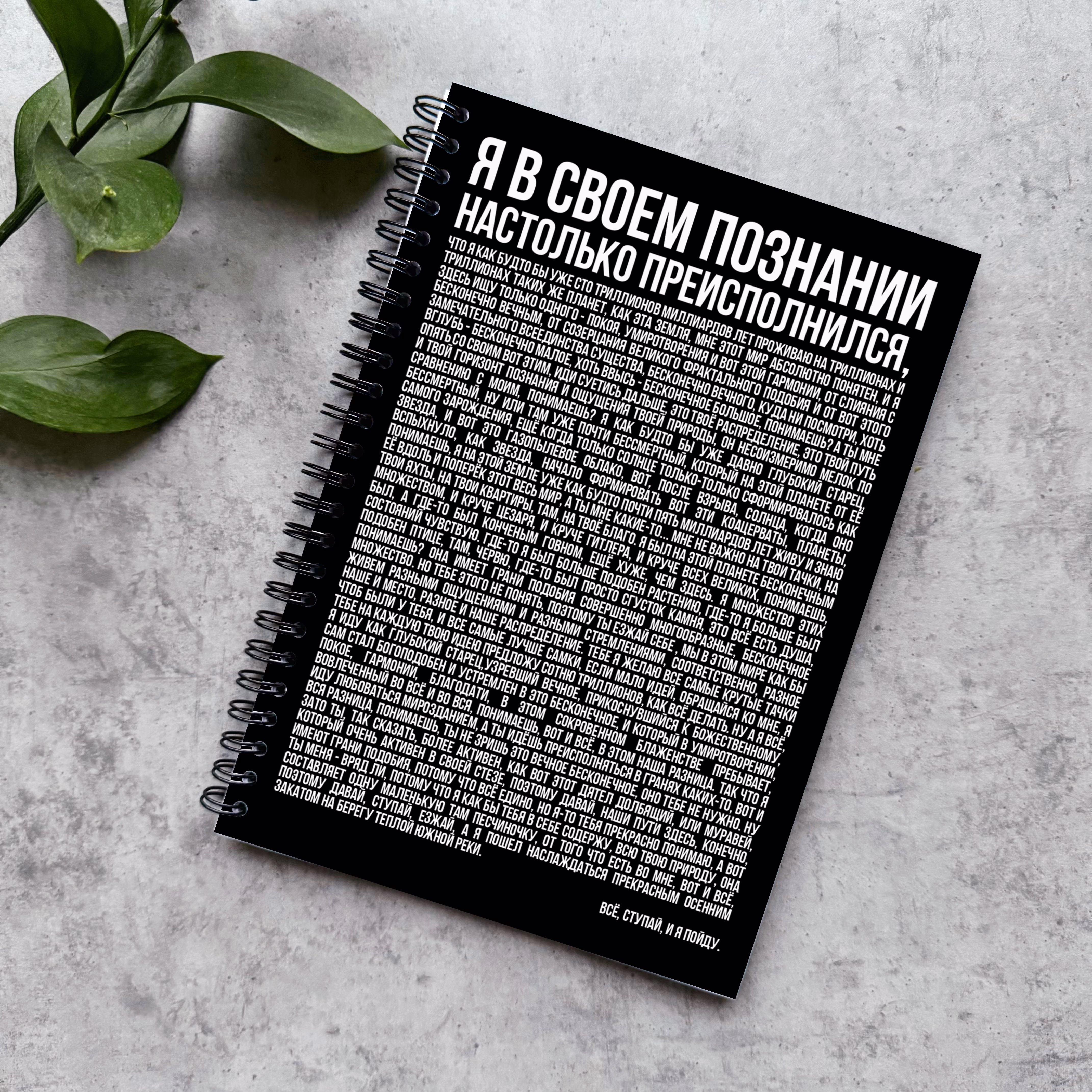 Блокнот в точку "Я в своем познании настолько преисполнился"
