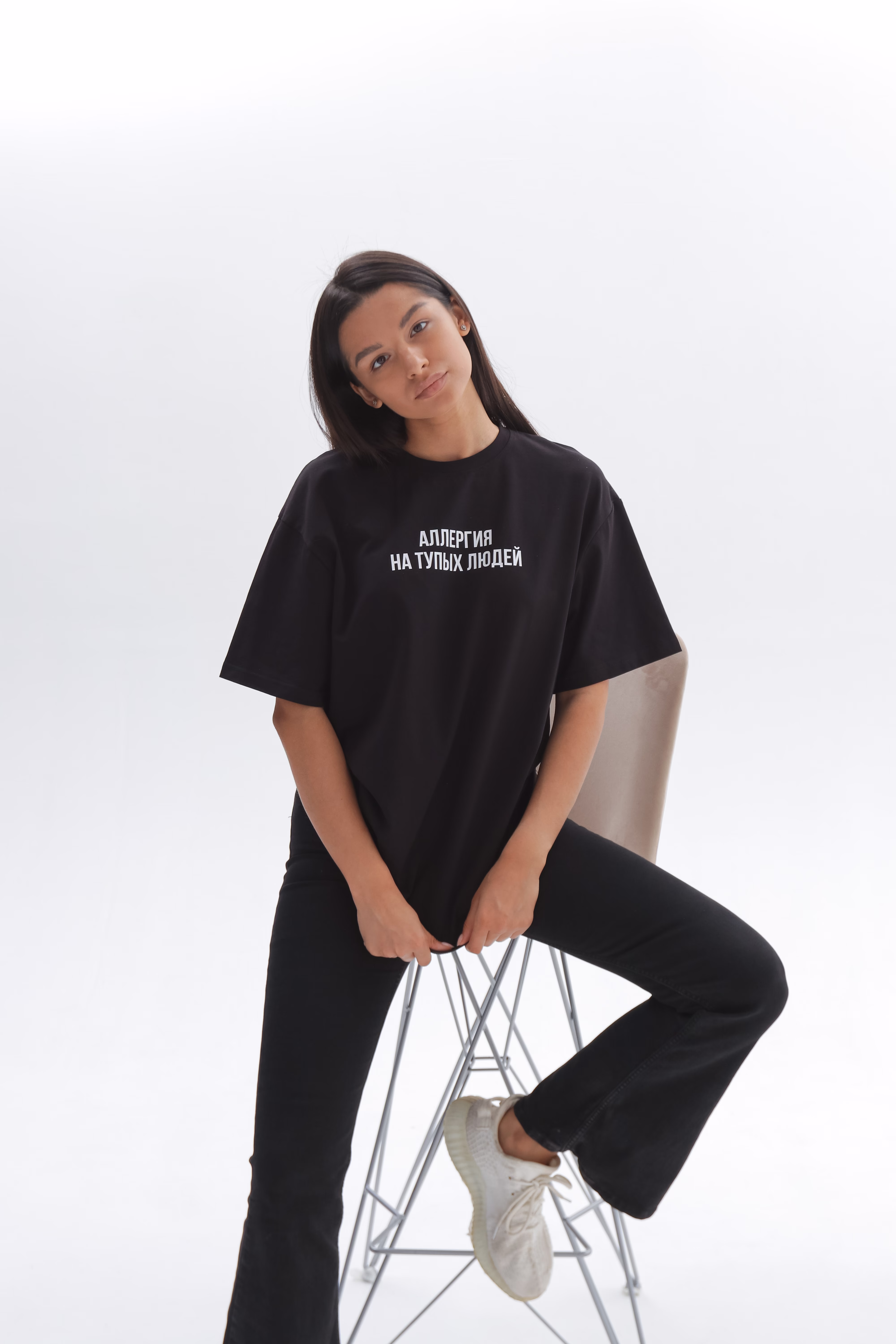 Футболка ПРЕМИУМ  "Аллергия на тупых людей"