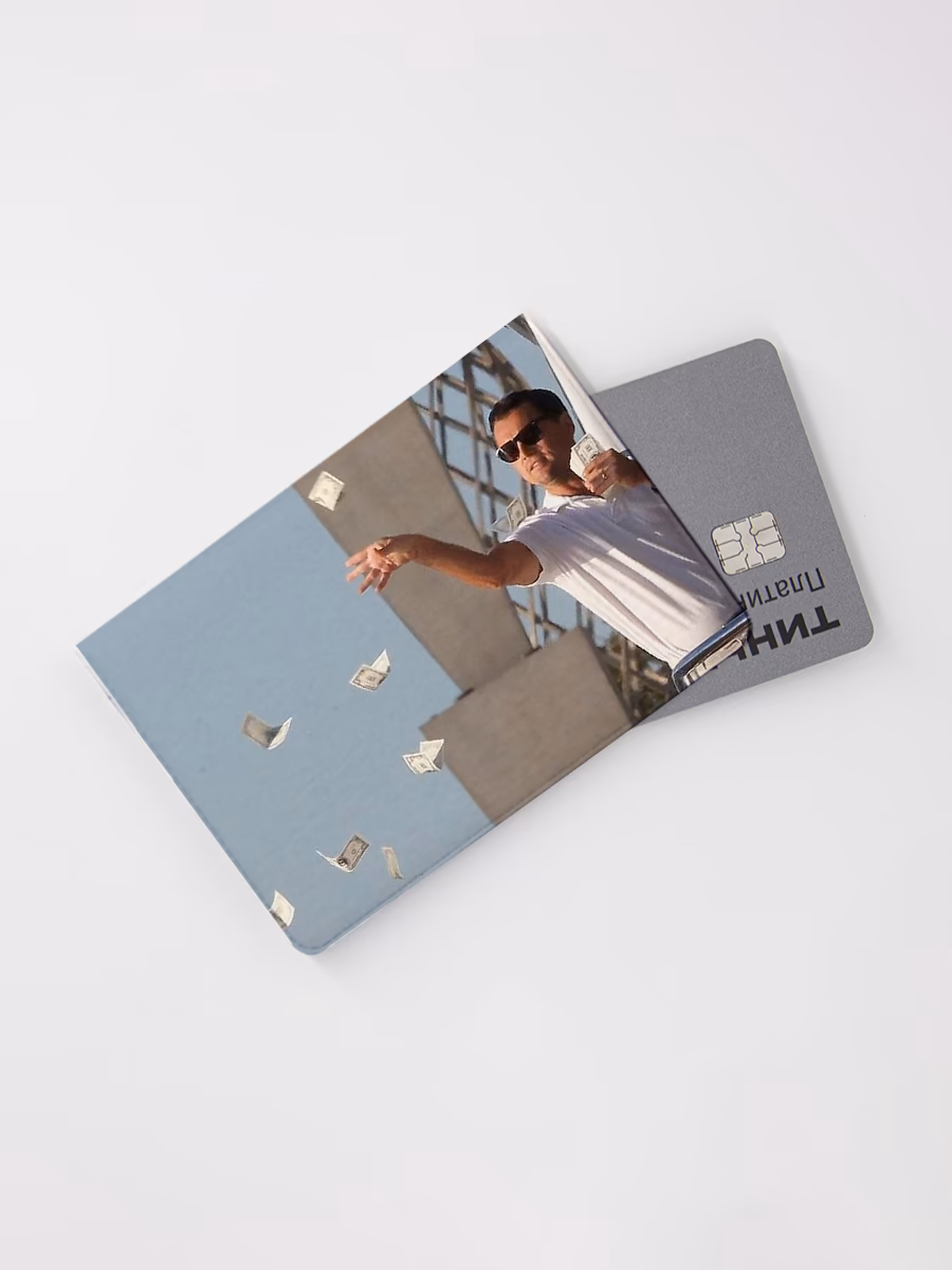 Картхолдер книжка "Леонардо Ди Каприо кидает деньги"