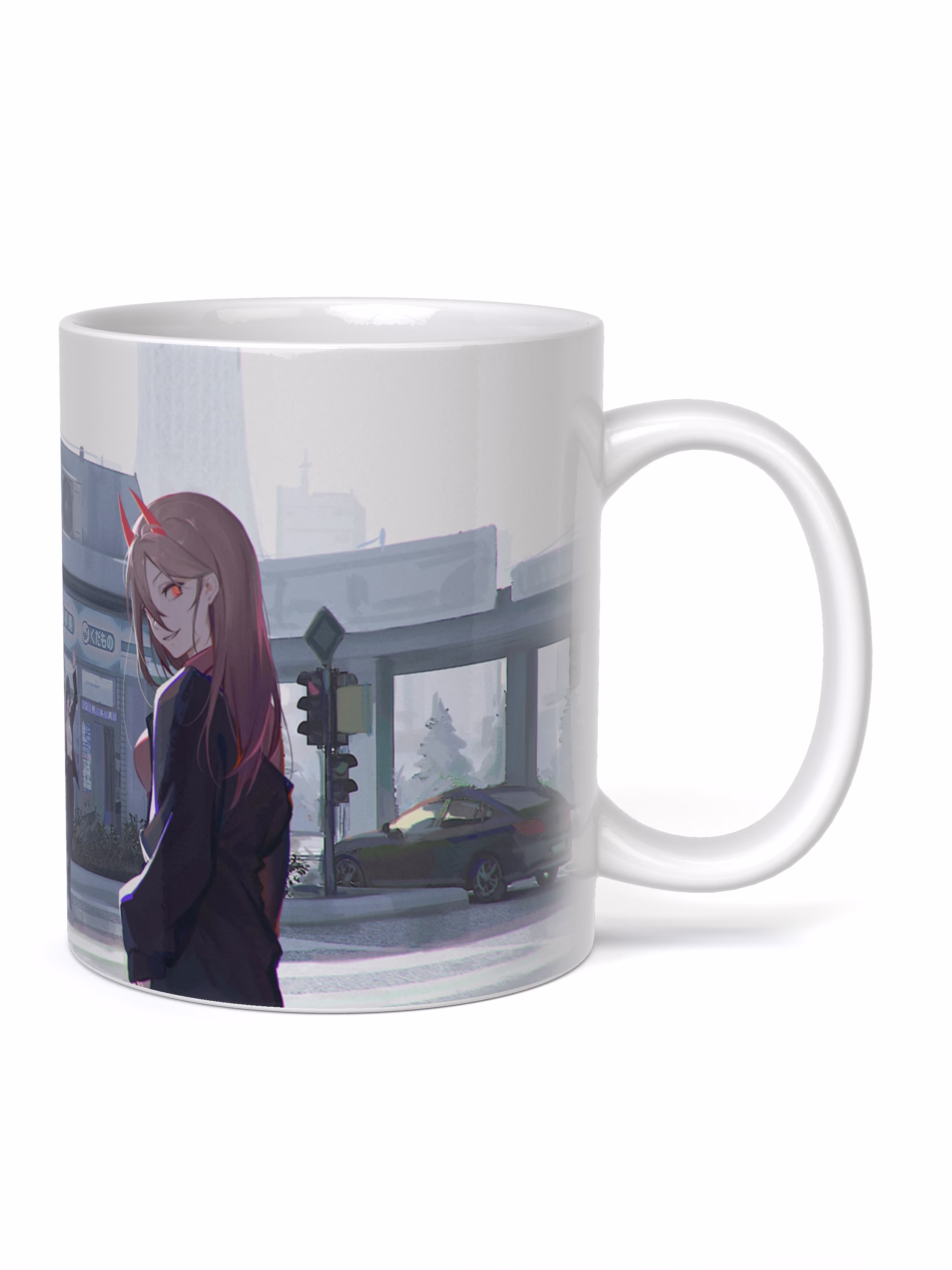 Кружка "Человек бензопила Аки и Пауэр"