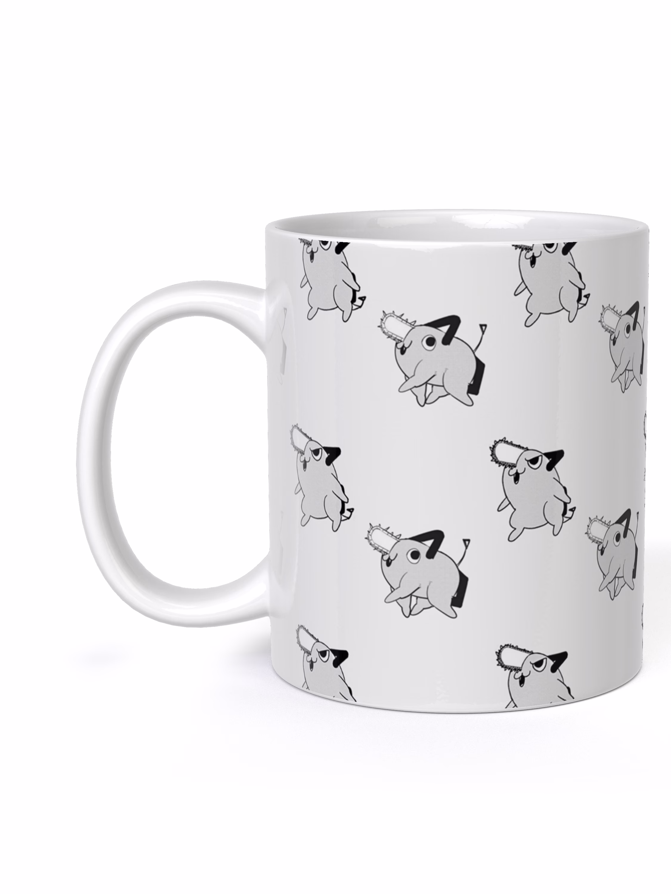 Кружка "Человек бензопила Почита белый"