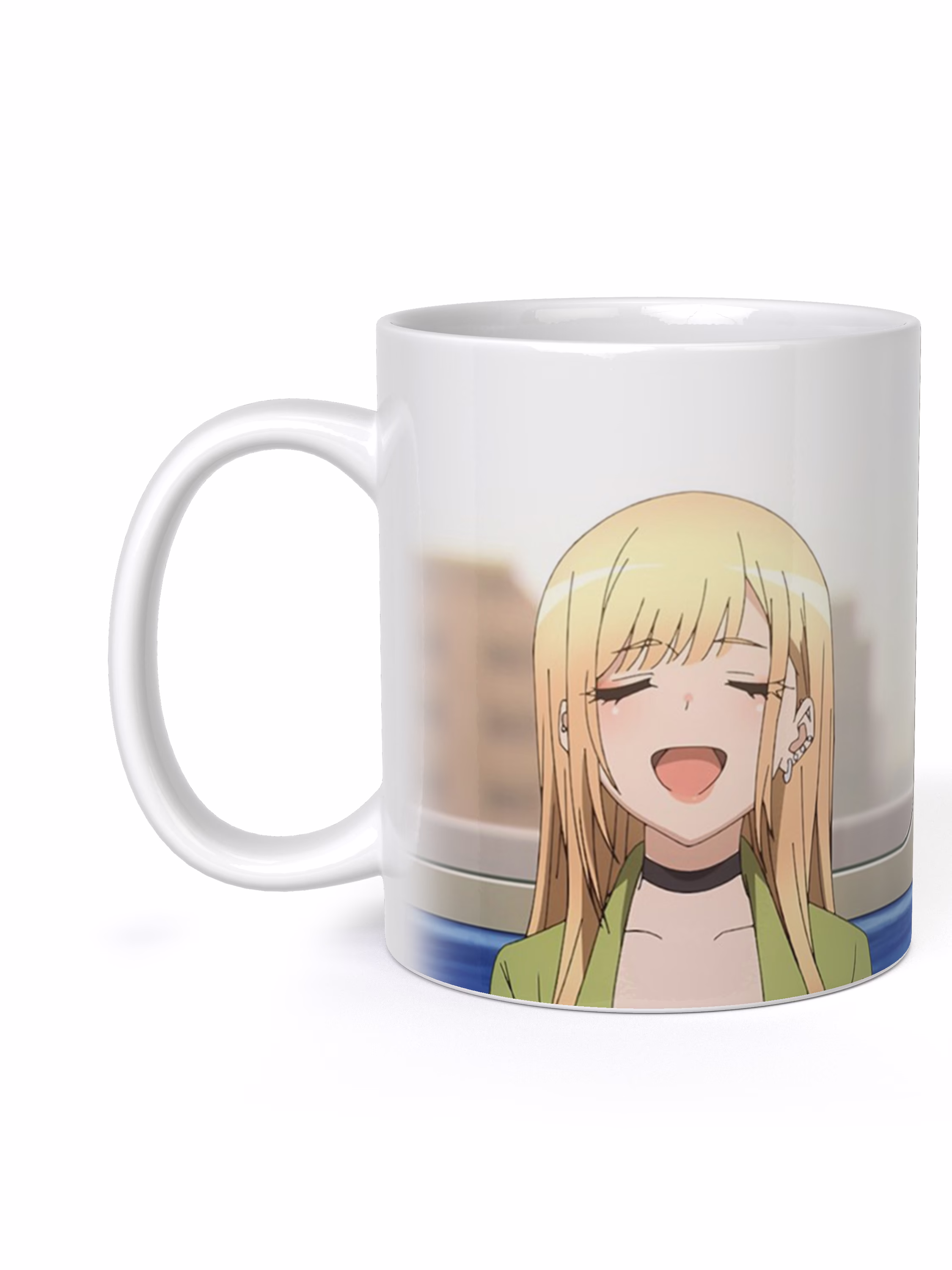 Кружка "Эта фарфоровая кукла влюбилась Марин Китагава и Вакана Годжо"