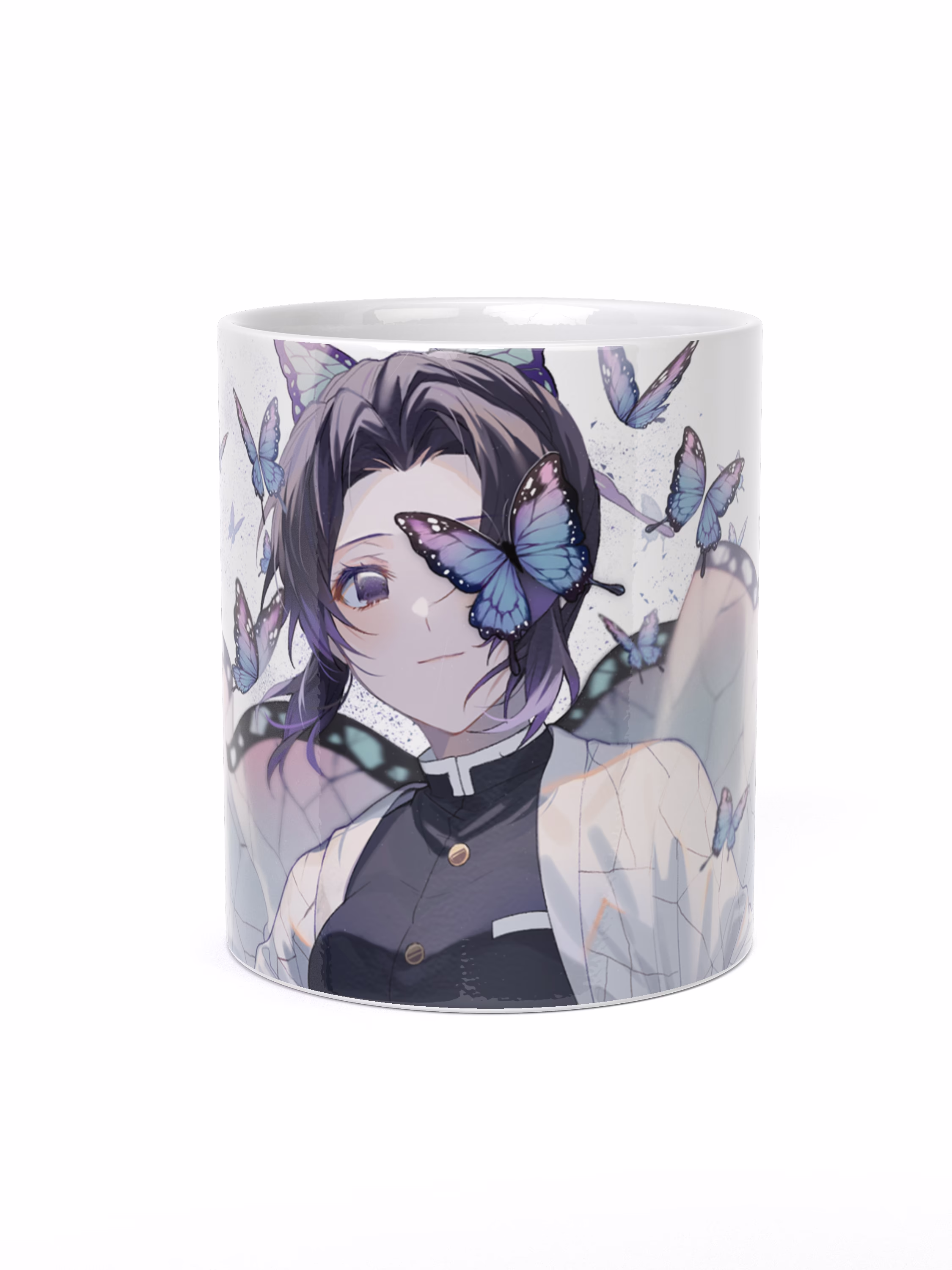 Кружка "Клинок рассекающий демонов. Шинобу Кочо с бабочками"