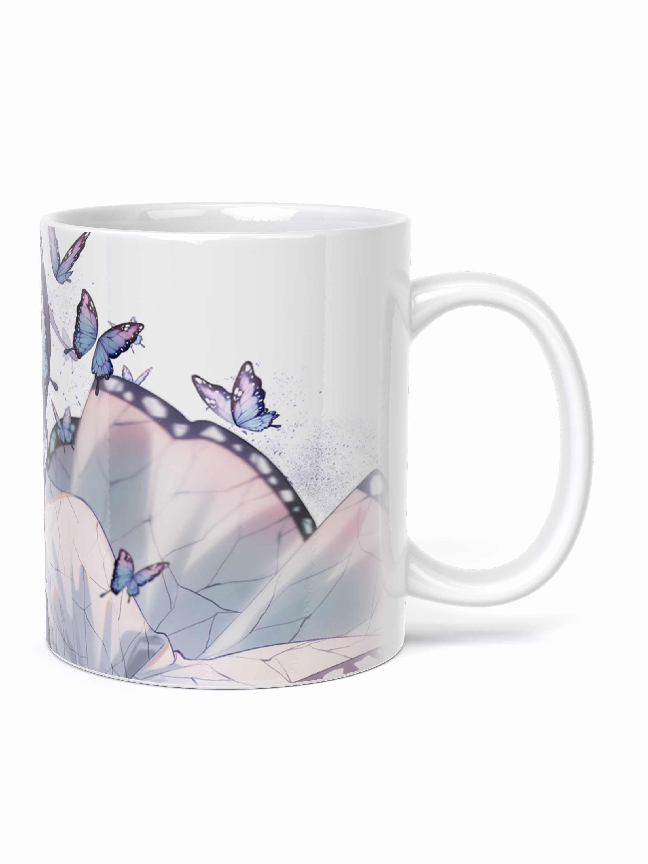 Кружка "Клинок рассекающий демонов. Шинобу Кочо с бабочками"