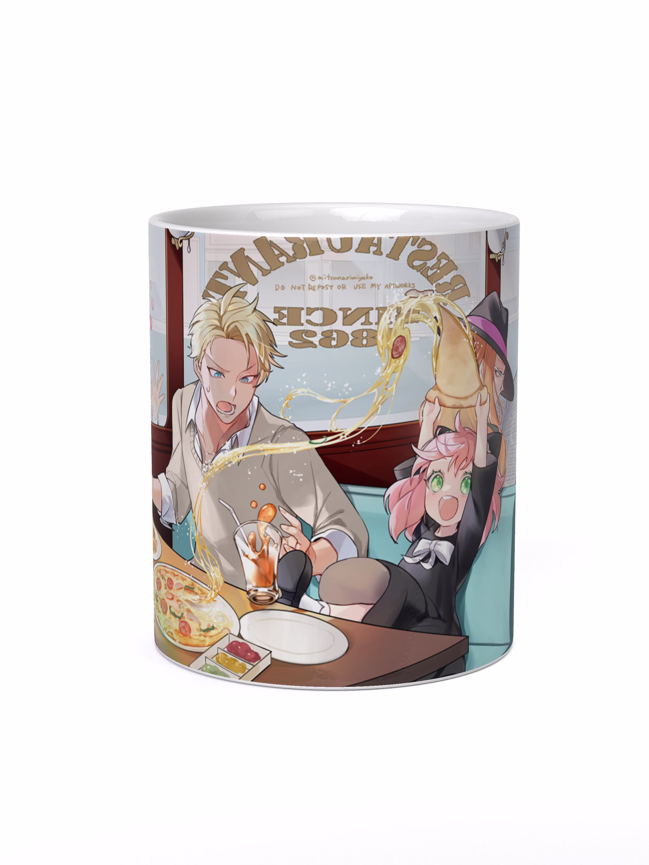 Кружка "Семья шпиона Ллойд Форджер Аня Форджер Йор Форджер в кафе"