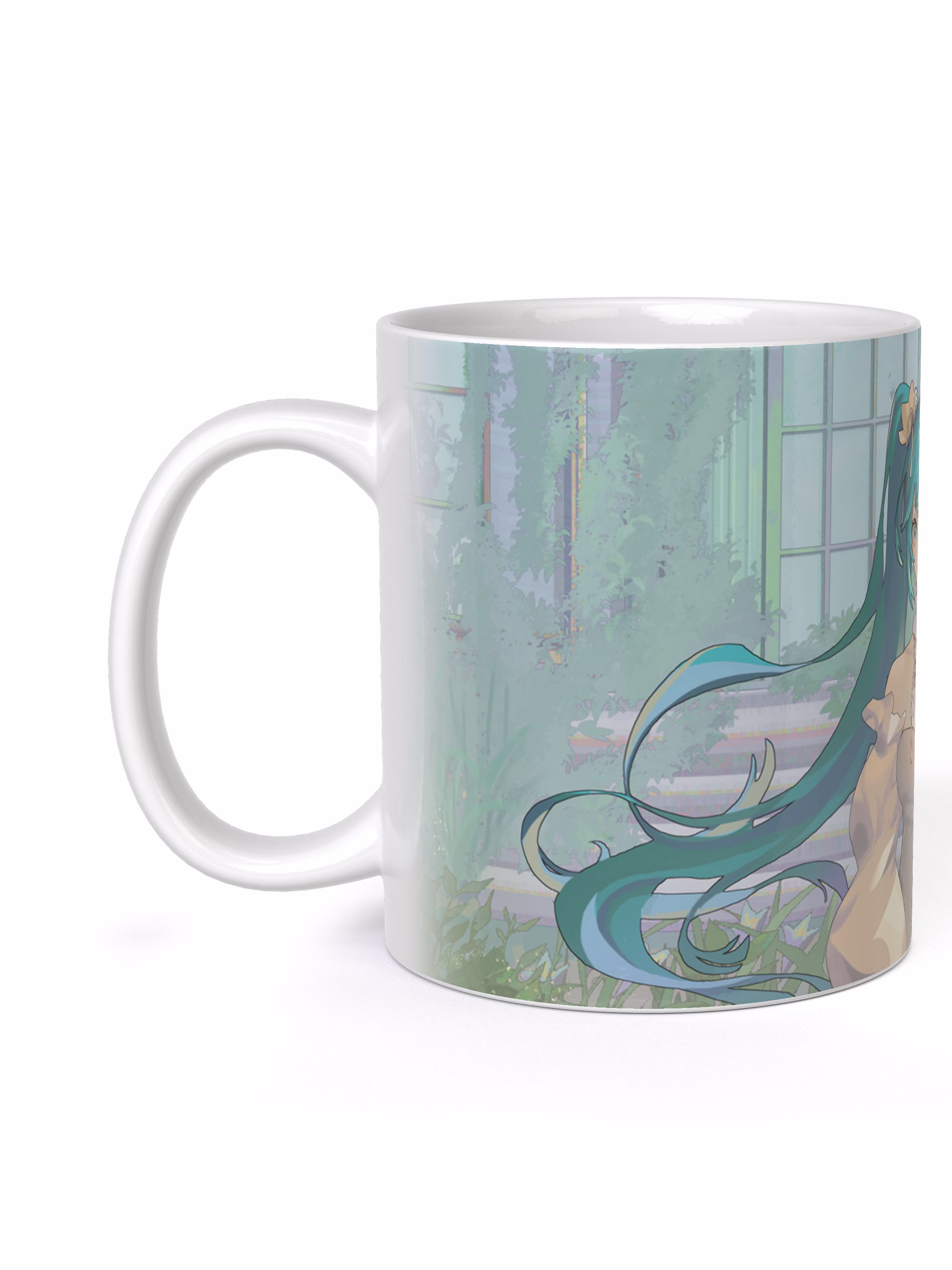 Кружка "Вокалоид Хацуне Мику белое платье"