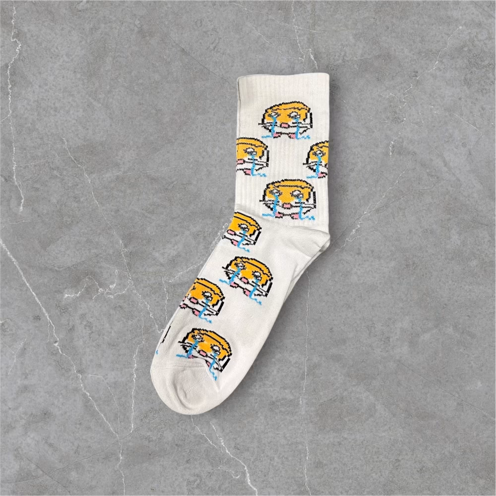 Носки "Мем хомяк плачет"