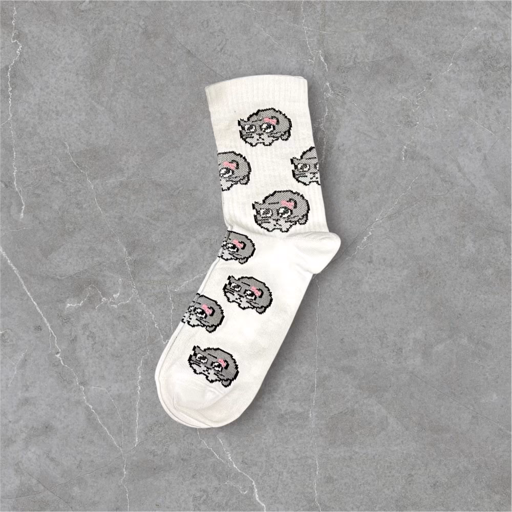 Носки "Мем хомяк с бантиком"