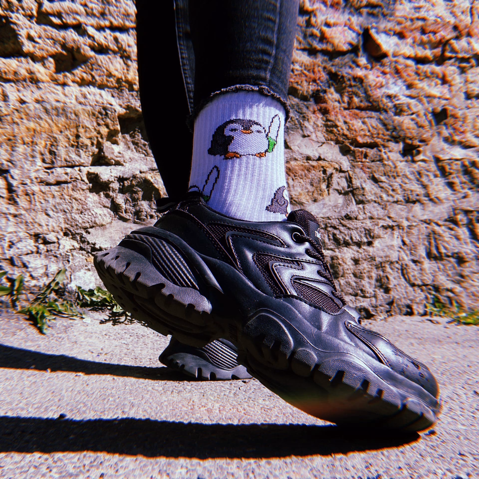 Носки "Пингвин с ножом"