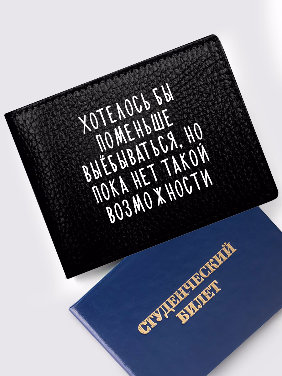 Обложка на студенческий «Хотелось бы поменьше выёбываться, но пока нет такой возможности»