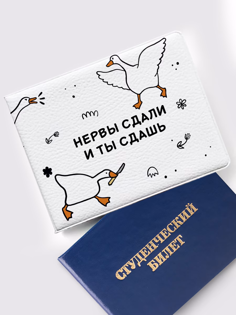 Обложка на студенческий «Нервы сдали и ты сдашь»