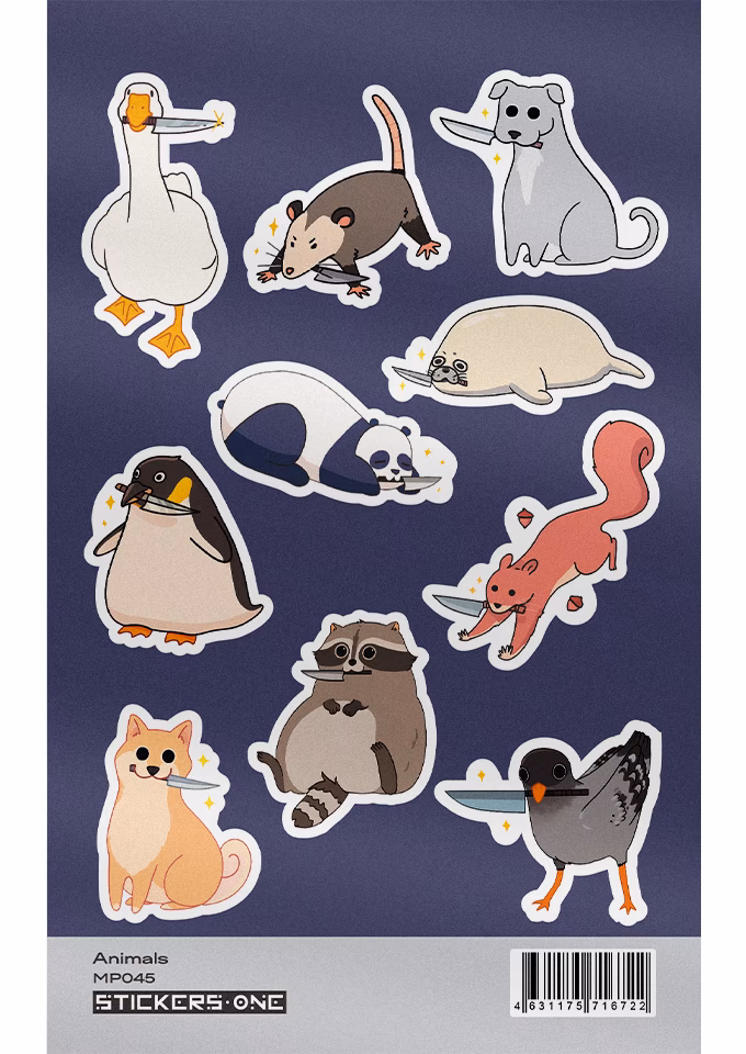 Стикерпак А6 Animals