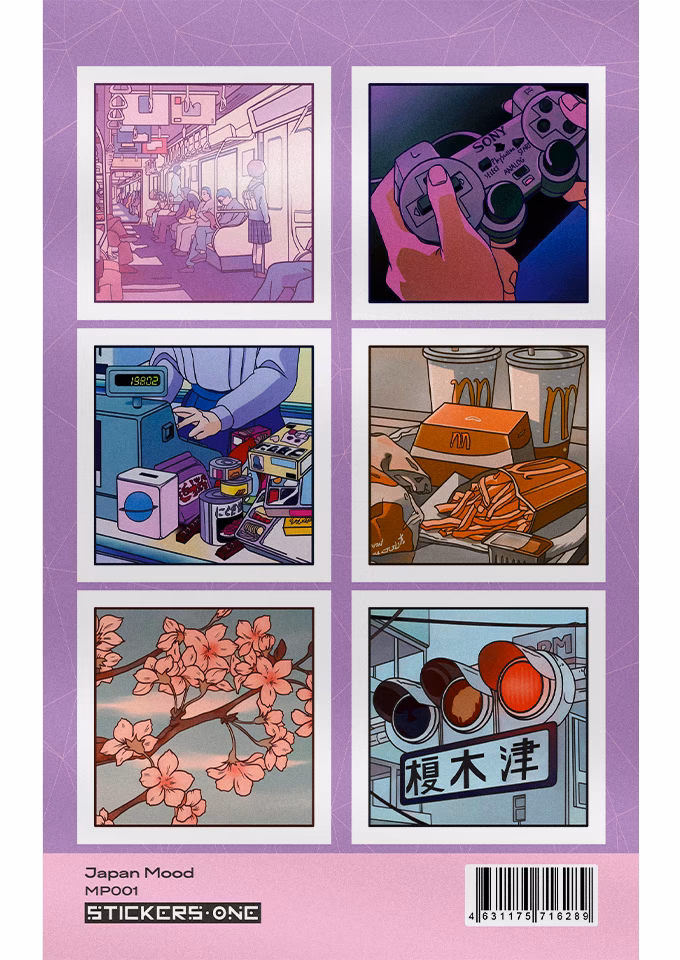 Стикерпак А6 Japan Mood