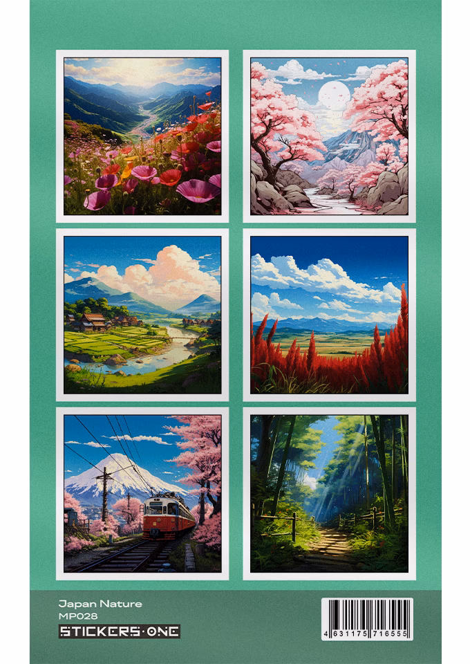Стикерпак А6 Japan Nature