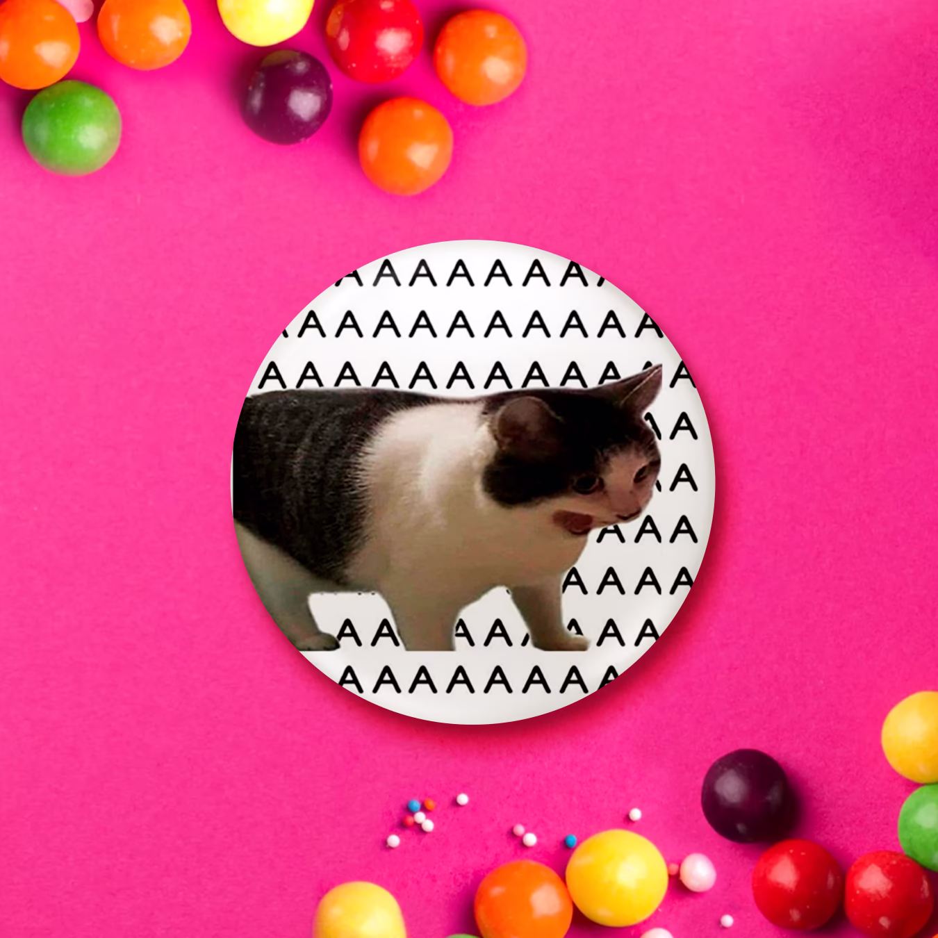 Значок "Мем кот ААААА"