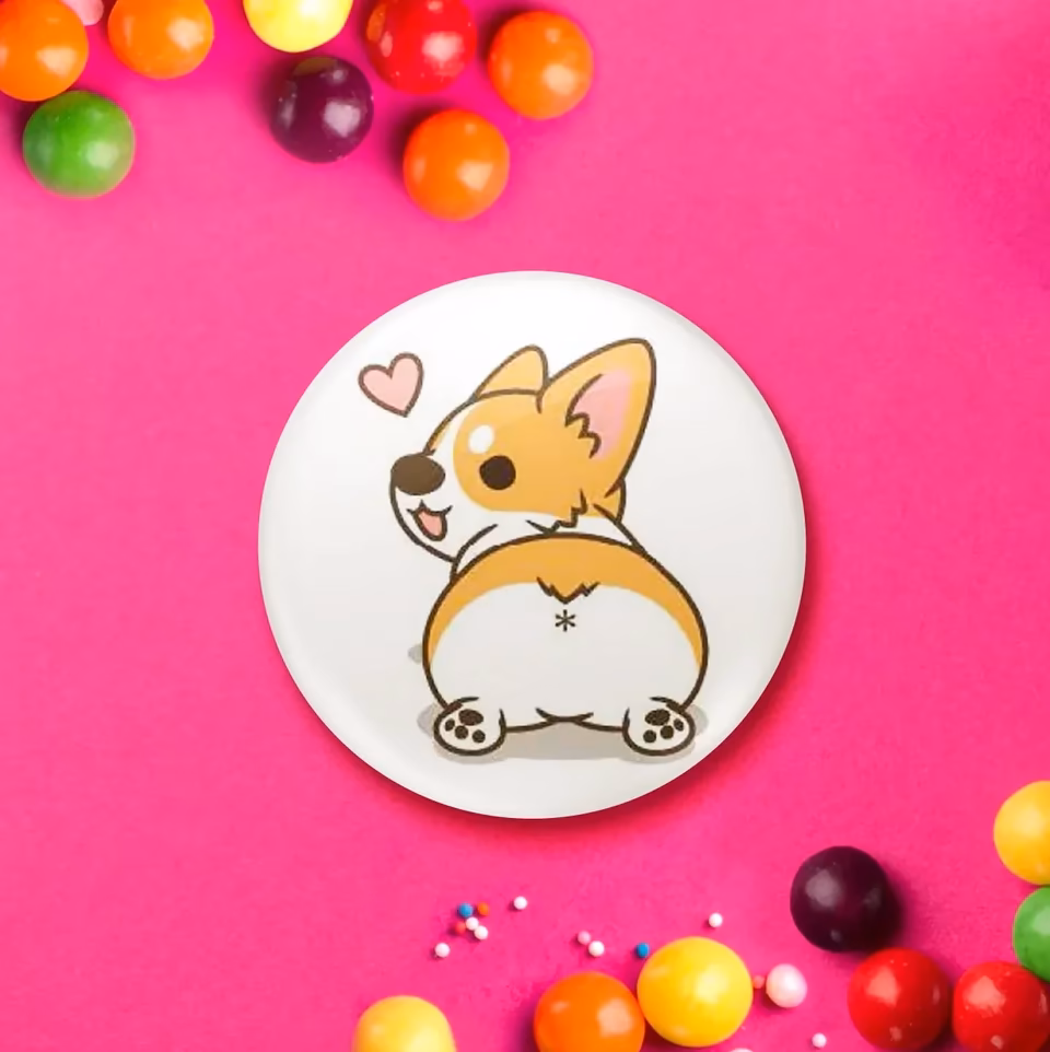 Значок "Жопка корги"